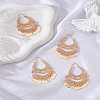 2 Pairs Alloy Filligree Teardrop Chandelier Earrings for Women EJEW-LP0001-60-3