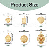 6 Pcs 6 Styles 316 Stainless Steel Locket Pendants STAS-TA0003-40-3
