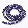 Electroplate Transparent Glass Beads Strands EGLA-A034-T6mm-R12-2