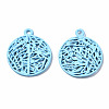 Spray Painted Alloy Pendants PALLOY-Q434-010B-NR-2