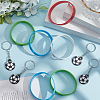 PVC Football Keychain & Silicone Cord Bracelets Jewelry Sets SJEW-GF0001-01-3