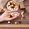 120Pcs 6 Style Natural Wood Beads WOOD-YS0001-02-6