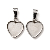 304 Stainless Steel Pendant Cabochon Settings LS-STAS-D379-02A-P-1