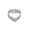 Non-Tarnish 304 Stainless Steel Crown Open Cuff Ring for Women RJEW-G285-04P-2