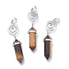 Natural Tiger Eye Pointed Big Pendants G-D0021-01P-23-2