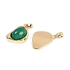 Natural Green Onyx Agate(Dyed & Heated) Pendants KK-U043-52G-01-2