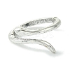Snake Alloy Open Cuff Rings RJEW-K275-70AS-2