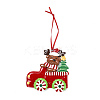 Christmas Car Handmade Polymer Clay Pendant Decorations HJEW-P017-03B-1