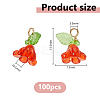 100Pcs Transparent Acrylic Charms PALLOY-DC00041-2