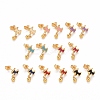 304 Stainless Steel Enamel Stud Earrings EJEW-C019-01-1