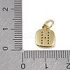 Rack Plating Brass Micro Pave CLear Cubic Zirconia Charms KK-E110-14G-H-3
