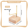 Square Wooden Crystal Rock Display Easels with Iron Holder ODIS-WH0038-28A-G-2