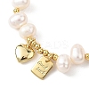 Brass Charm Bracelets BJEW-JB12859-3