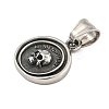 Tibetan Style 304 Stainless Steel Pendants STAS-M334-24AS-1-2