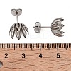 Stainless Steel Stud Earring Findings STAS-XCP0001-81-4