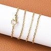 Ion Plating(IP) 304 Stainless Steel Cable Chain Necklaces NJEW-M124-01G-4