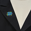 4Pcs Flower Theme Enamel Pins JEWB-LP0005-04-3