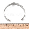 18.5MM 304 Stainless Steel Sun Cuff Bangles for Women LS-BJEW-B151-03-3