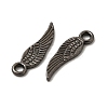 Tibetan Style Alloy Wing Charms TIBEP-3344-B-RS-1