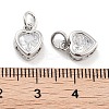 Brass Micro Pave Cubic Zirconia Pendants KK-P271-02P-B-3