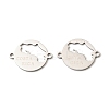 201 201 Stainless Steel Connector Charms STAS-D380-03P-1