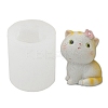 Cat with Flower Food Grade Silicone Molds LS-DIY-M031-33-1
