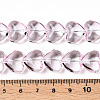 Transparency Glass Beads Strands GLAA-T023-13F-4