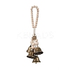 Iron Bell & Tibetan Style Alloy Pendant Decorations HJEW-JM003371-04-2