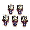 Rack Plating Alloy Enamel Pendants LS-ENAM-N055-176F-2