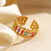 304 Stainless Steel Cuff Open Rings for Women RJEW-I113-02G-03-2