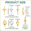 48Pcs 6 Styles Brass Connector Charms KK-BC0014-50-2