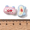 Embossed Opaque Acrylic Beads OACR-Z039-07-3