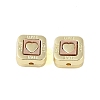Rack Plating Alloy with Acrylic Beads FIND-B037-01G-01-1