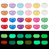 60Pcs 12 Colors Luminous Acrylic European Beads LACR-TA0001-06-3