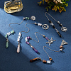 5Pcs 5 Style Natural Gemstone Pointed Dowsing Pendulums FIND-FH0007-82-4