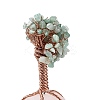 Natural Green Aventurine Chips and Rose Quartz Pedestal Display Decorations G-S282-01-3
