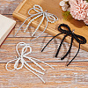 6Pcs 3 Colors Bowknot Glass Beads Shoes Charms HJEW-GO00082-3