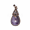 Retro Hollow Natural Amethyst  Pendants PW-WGBA09F-15-1