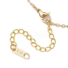 Brass Red Enamel Maple Leaf Pendant Cable Chain Necklaces for Women NJEW-JN05080-5