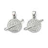 Brass Micro Pave Cubic Zirconia Pendants KK-U045-12P-1