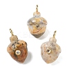 Natural & Synthetic Mixed Stone Pendants GG-CBA105B-04G-2