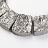 Electroplated Natural Dragon Bone Stone Graduated Beads Strands G-I177-01D-2