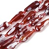 Natural Fire Crackle Agate Beads Strands G-K393-F01-8x20-2