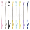 8Pcs 8 Colors Alloy Bracelet Tool Jewelry Helper Beadable Alligator Clip AJEW-YW0002-08-1