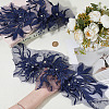 2Pcs Chemical Fiber Iron Acrylic Embroidery Lace Collar DIY-ME0001-89A-3