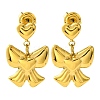 Ion Plating(IP) 304 Stainless Steel Dangle Stud Earrings EJEW-Z038-08G-1