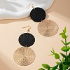 Flat Round Alloy Pendant Necklace & Dangle Earring Sets FS-WGFADC7-03-5