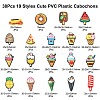 38Pcs 19 Styles Cute PVC Plastic Cabochons KY-CJ0001-65-2