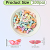 100Pcs Opaque UV Plating Acrylic Beads PACR-PA0001-01-2