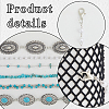 2 Sets 2 Styles Synthetic Turquoise Chips & Plastic Imitation Pearl Beads Hat Chain AJEW-CN0004-03-5
